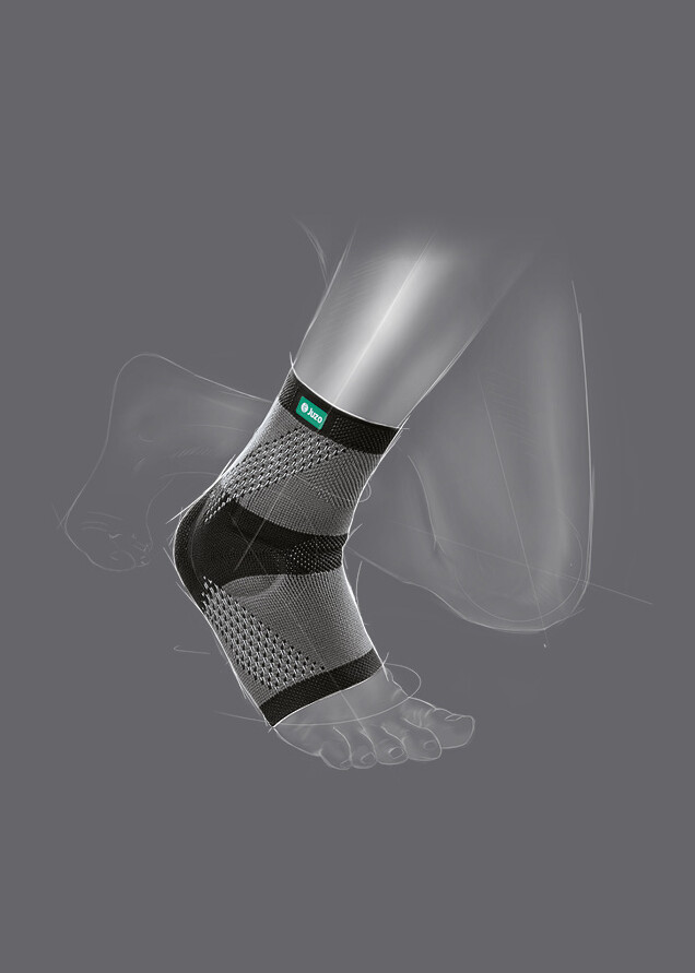 JuzoFlex Malleo Xtra Sprunggelenkbandage Zeichnung der JuzoFlex Malleo Xtra Sprunggelenkbandage