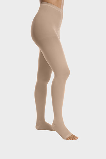 Juzo Basic pantyhose in Almond, with open toe Juzo Basic pantyhose in Almond, with open toe