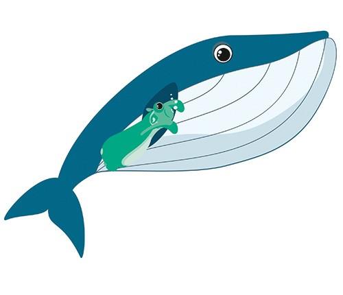 Juzo Iron-on patch Whale