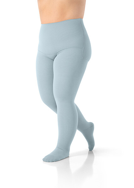 Tights Icy Blue Flachstrick