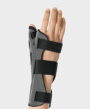 Palmar Xtec Rhizo - back of hand Right arm with Palmar Xtec Rhizo wrist orthosis – view of back of hand
