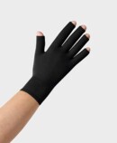 Glove with open fingers, colour black pepper