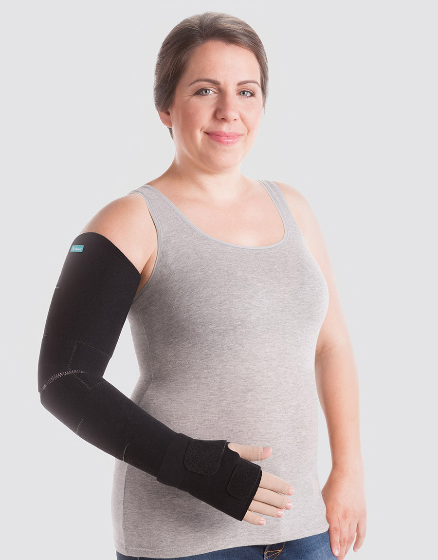 A woman is wearing the ACS Light arm segment